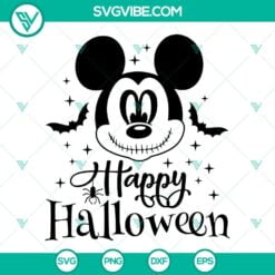 Disney, Halloween, SVG Files, Jack Skellington Mickey Happy Halloween SVG File, 13