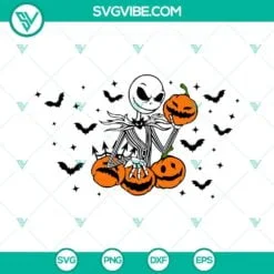 Halloween, Starbucks Cup Wrap, SVG Files, Jack Skellington Pumpkin Starbucks 2