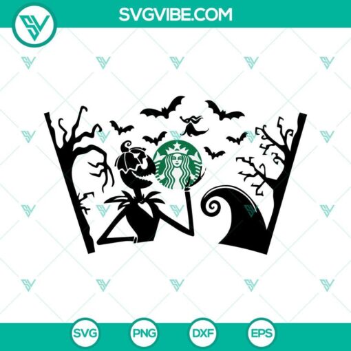 jack skellington starbucks cold cup svg halloween full wrap svg pumpkin king jack 5 mockup