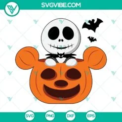 Disney, Halloween, SVG Files, Jack Skellington Mickey Ears SVG Download, Mickey 4