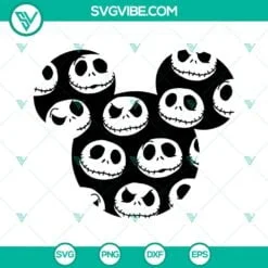 Halloween, SVG Files, Jack Skellington SVG Image, Mickey Head The Nightmare 2