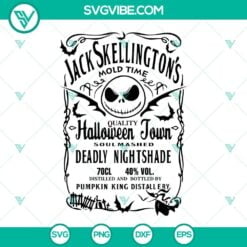 Halloween, SVG Files, Jack Skellington Whiskey Brewery Distillery Label SVG 2