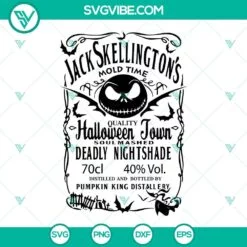 Halloween, SVG Files, Jack Skellington Whiskey SVG Images, Nightmare Before 2