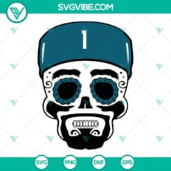 Football, Sports, SVG Files, Jalen Hurts Sugar Skull SVG File, Philadelphia 2