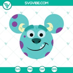 Disney, SVG Files, Monsters Inc SVG File, James P Sullivan SVG Files, Cartoon 4