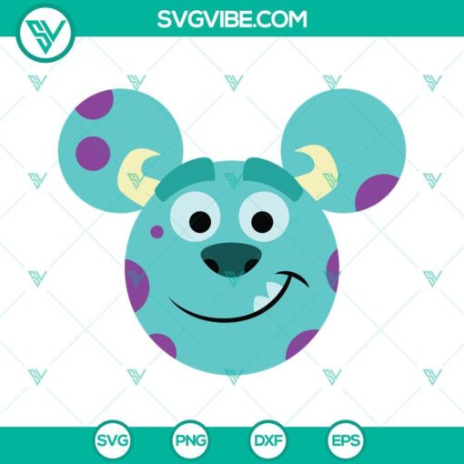 james p sullivan svg sulley monsters inc mouse ears svg png dxf eps cut files 6 mockup