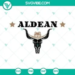 Musics, SVG Files, Jason Aldean SVG Images, Aldean Bull Skull SVG Files, 2