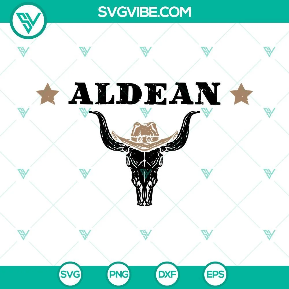 Musics, SVG Files, Jason Aldean SVG Images, Aldean Bull Skull SVG Files, 1