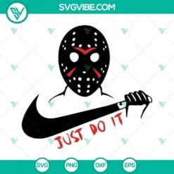 Halloween, Movies, SVG Files, Jason Just Do It SVG Images, Jason Voorhees Mask 2