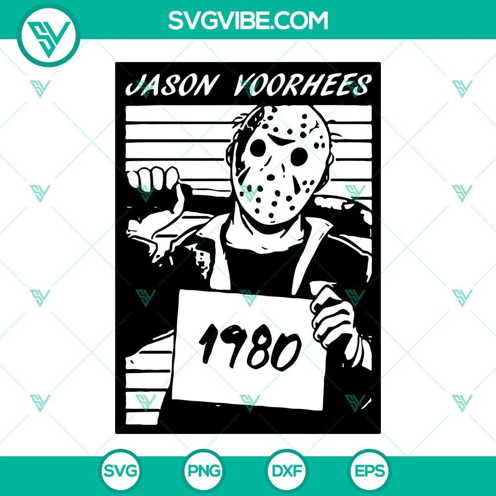 Halloween, SVG Files, Jason Voorhees Friday the 13th SVG Download, Halloween 1