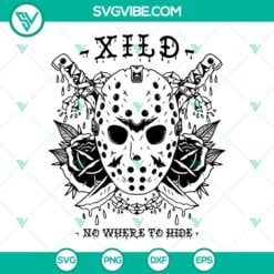 Halloween, SVG Files, Jason Voorhees Mask Flower SVG Files, No Where To Hide 2