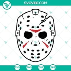 Halloween, Movies, SVG Files, Jason Voorhees Mask SVG Download, Friday The 13th 20