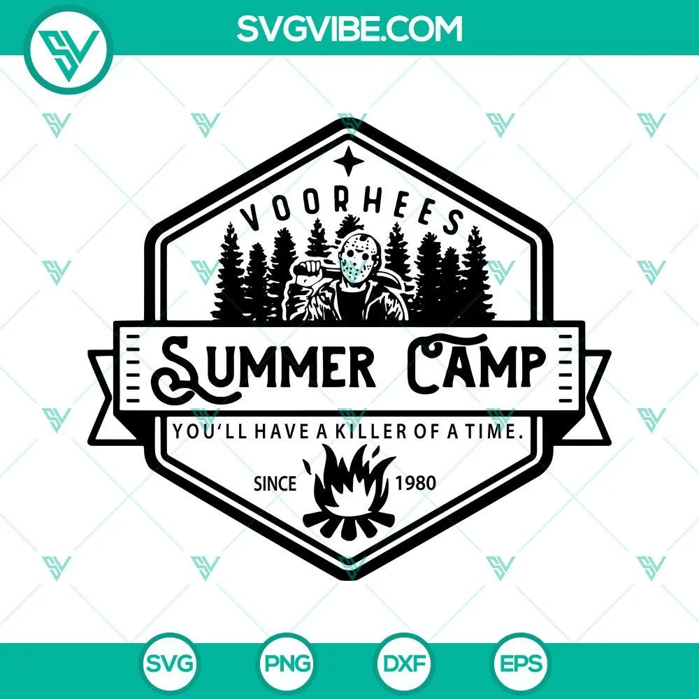 Halloween, SVG Files, Jason Voorhees Summer Camp SVG Image, Jason Voorhees SVG 1