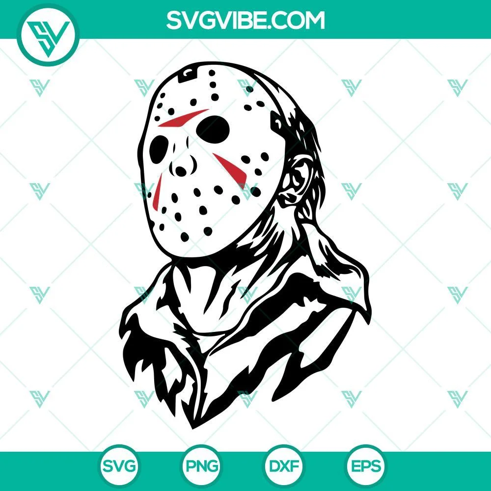 Halloween, Movies, SVG Files, Jason Voorhees SVG Download, Friday The 13th SVG 1