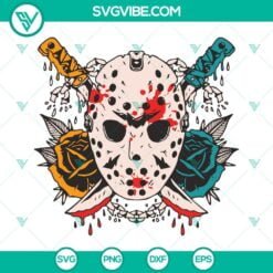 Halloween, SVG Files, Jason Voorhees SVG Images, Jason Mask SVG Image, 22