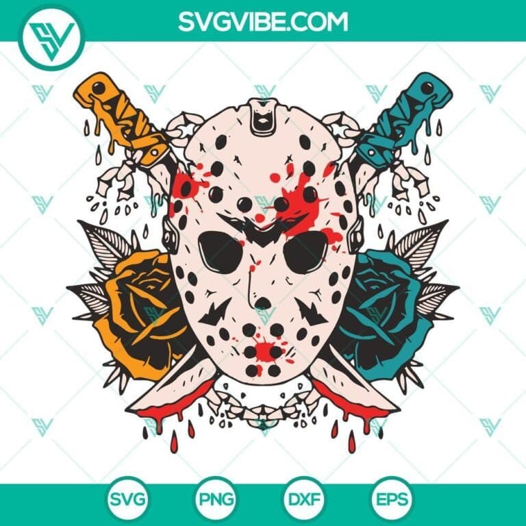 Jason Voorhees Svg Images Jason Mask Svg Image Halloween Horror