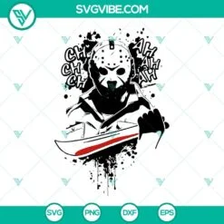 Movies, SVG Files, Friday The 13th Jason Voorhees SVG Images PNG DXF EPS Cut 4