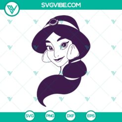 Disney, SVG Files, Jazmin Chibi Disney SVG Images, Jasmine Aladdin SVG File PNG 3