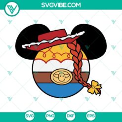 Movies, SVG Files, Jessie Toy Story Mouse Ears SVG Images, Cowgirl Minnie Mouse 23