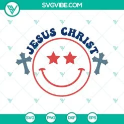 jesus christ stars and stripes svg smiley face jesus christ american svg 4th of july svg 9 mockup