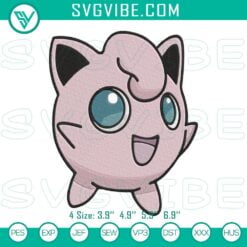 Anime Embroidery Designs, Embroidery Designs, Jigglypuff Embroidery Designs, 2