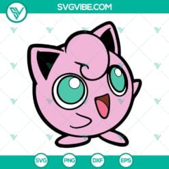 Anime, SVG Files, Jigglypuff SVG File, Pokemon Cartoon SVG File PNG DXF EPS Cut 3