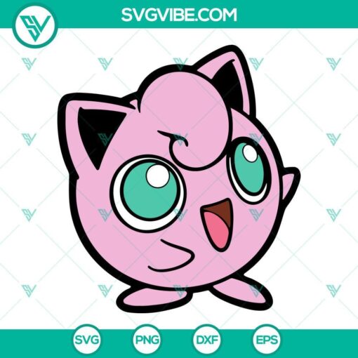 jigglypuff svg pokemon cartoon svg png dxf eps cut files 4 mockup