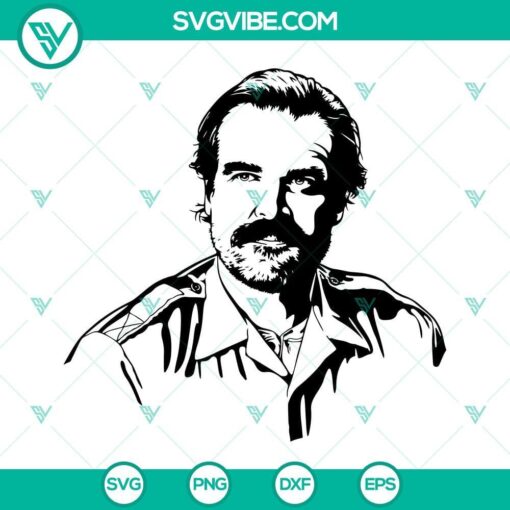 jim hopper stranger things svg png dxf eps cut files for cricut silhouette 6 mockup