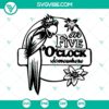 Jimmy Buffett SVG Images "It's Five O'Clock Somewhere" design in PNG, EPS, SVG, and DXF formats for crafting projects.