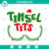 Funny Christmas couples SVG bundle with jingle balls and tinsel tits design. Perfect for holiday crafts. Great humor for Xmas decor.