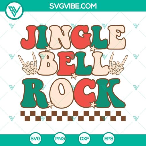 jingle bell rock svg christmas rock music svg png dxf eps cut files 8 mockup