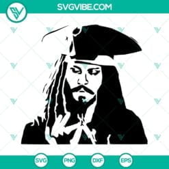 Movies, SVG Files, Johnny Depp SVG Download, Captain Jack Sparrow SVG Image, 9