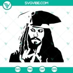 Movies, SVG Files, Johnny Depp SVG Download, Captain Jack Sparrow SVG Image, 2