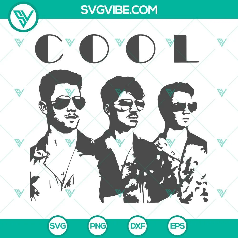 Musics, SVG Files, Jonas Brothers Cool SVG Download PNG EPS DXF Digital 1