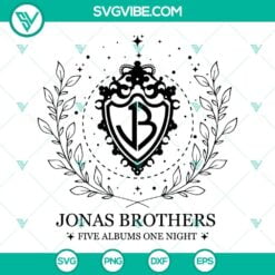 Musics, SVG Files, Jonas Brothers Five Albums One Night SVG Files, Jonas 2