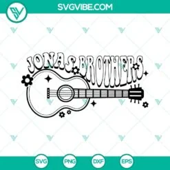 Musics, SVG Files, Jonas Brothers Guitar SVG Files DXF EPS PNG Designs Jonas 2