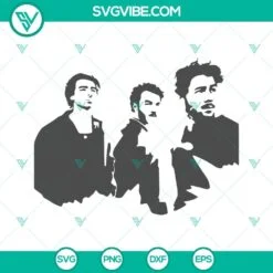 Musics, SVG Files, Jonas Brothers Nick Kevin And Joe SVG Files PNG DXF EPS 2