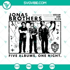 Jonas Brothers SVG Images, Five Albums One Night SVG Images, Jonas Brothers