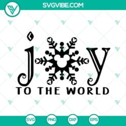 Christmas, Disney, SVG Files, Joy To The World SVG File, Mickey Mouse With 4