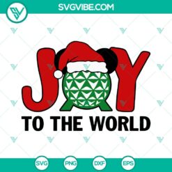 Christmas, Disney, SVG Files, Joy To The World SVG File, Mickey Mouse With 2