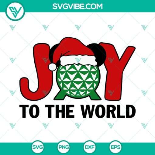 joy to the world svg mickey mouse with santa hat svg family vacation svg christmas svg png dxf eps files 10 mockup