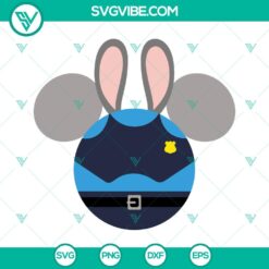 Disney, SVG Files, Judy Hopps And Nick Wilde Mouse Ears SVG Download, Mickey 8