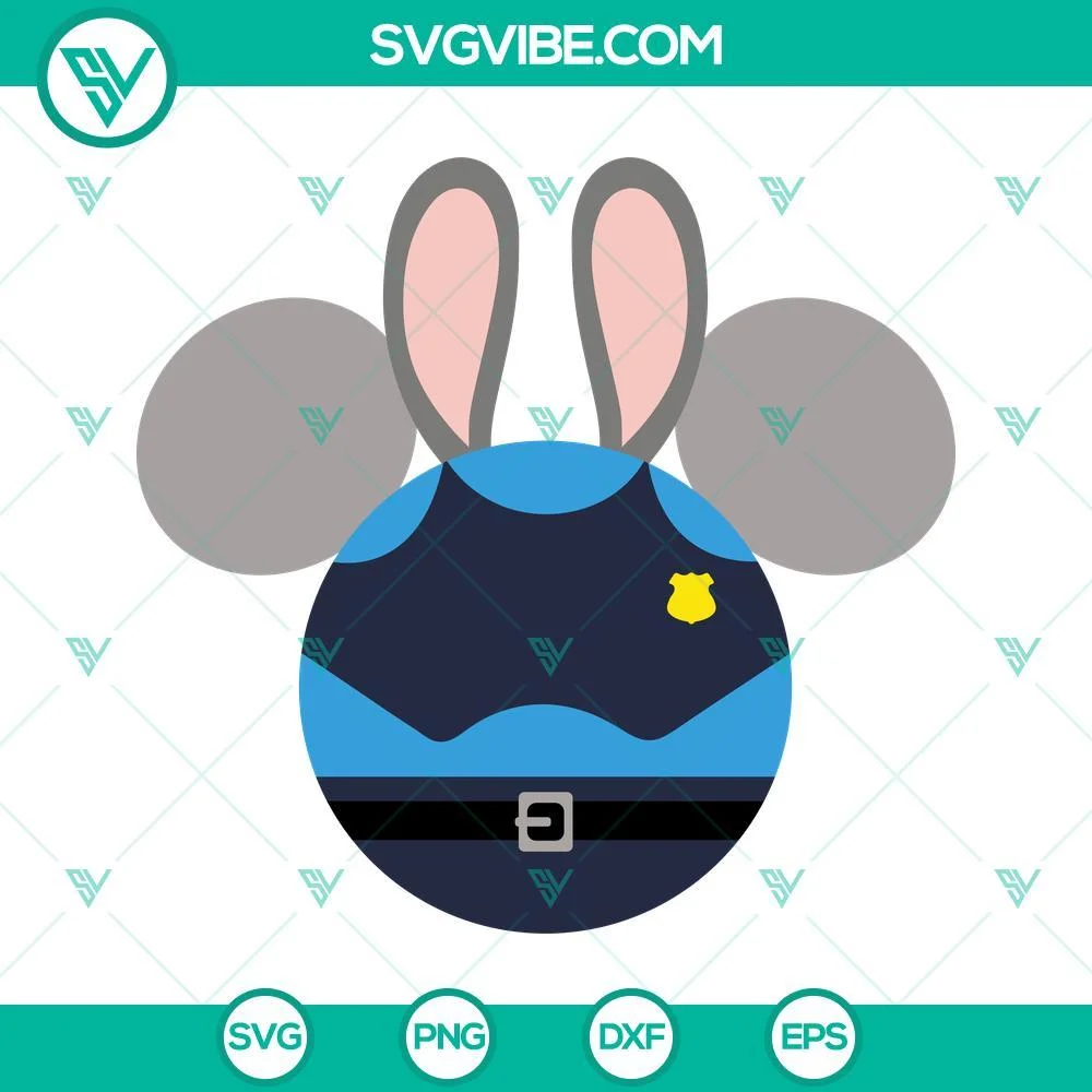 Disney, SVG Files, Judy Hopps And Nick Wilde Mouse Ears SVG Download, Mickey 1