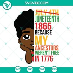 Juneteenth, SVG Files, Juneteenth 1865 Because My Ancestors Weren’t Free In 8