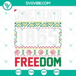 Juneteenth, SVG Files, Juneteenth 1865 Freedom SVG Download, Free-ish SVG Image 18