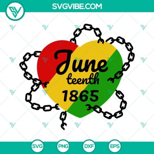 juneteenth 1865 heart svg black history svg black lives matter svg african american svg png dxf eps 1 mockup