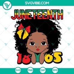 Juneteenth 1865 Peekaboo Girl SVG Image, Juneteenth SVG File, Cute Black 2