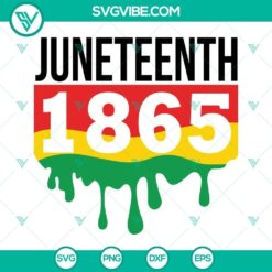 Juneteenth 1865 SVG File with "Free-ish Since 1865" text, for Download in PNG format.
