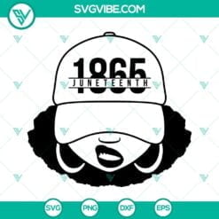 Juneteenth, SVG Files, Juneteenth Afro Girl 1865 SVG Image, Black Girl 19