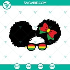 Juneteenth, SVG Files, Juneteenth Afro Girl Sunglasses Svg, Black Girl With 4